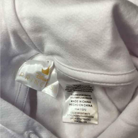 Disney Princess White Hoodie New Size Med 1312 - Picture 5 of 5
